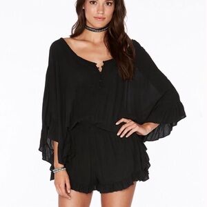 L*Space Emily Black Bardot Romper